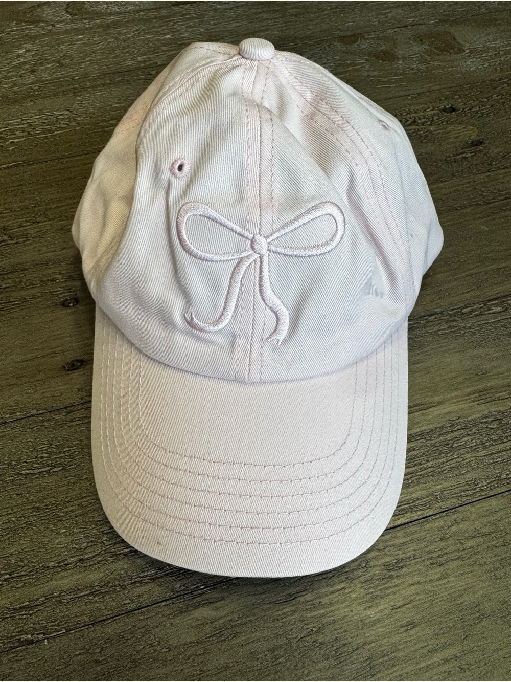 Pink Bow Embroidered Baseball Cap Adjustable Hat